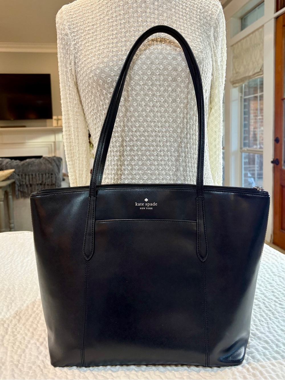 kate spade Black Leather Classic Tote